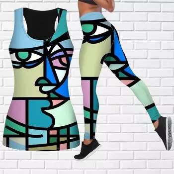 Синий костюм для йоги с принтом Matchmaker для женщин, модные леггинсы для тренировок, спортивные повседневные штаны для фитнеса и йоги 7XL чёрный