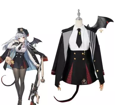 Синий костюм для косплея Aca Haruna Kurodate, униформа для косплея, набор из 10 предметов, синий архив, косплей, боевая форма Haruna Kurodate, синий костюм Aca, косплей, Харуна