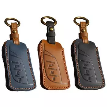 Синий кожаный чехол для ключа автомобиля 1 упаковка 1 шт. 1x 2018-2019 гг. коричневый