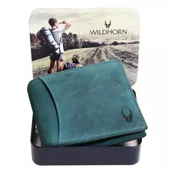 Синий кожаный кошелек для мужчин. 9 отделений для карт. 2 отделения для денег и секретных отделений. 1 отделение на молнии и 3 отделения для удостоверений личности.