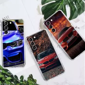 Синий, красный автомобильный прозрачный чехол для Samsung Galaxy S22 S20 FE S21 S10 S9 Plus Note 20 Ultra 10 Lite, прозрачный чехол для телефона Samsung S20 FE 5G