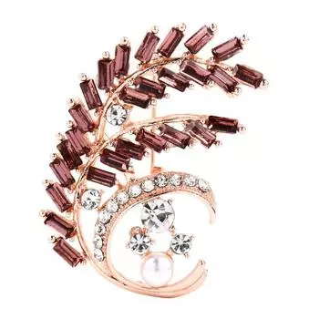 Синий Красный Кристалл Жемчуг Букет Брошь Для Женщин Леди Элегантная Вечеринка Свадьба Помолвка Ювелирные Изделия Подарки розового золота