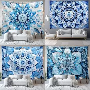 Синий массив фон гобелен спальня гостиная гобелен украшение стены дома гобелен 100x75cm