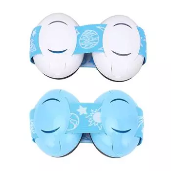 Синий ремешок детские наушники-вкладыши с шумоподавлением эластичные детские наушники для новорожденных до 18 м White Shell