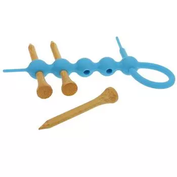 Синий резиновый держатель для мини-клюшек для гольфа + 4 шт. деревянных клюшек для гольфа синий