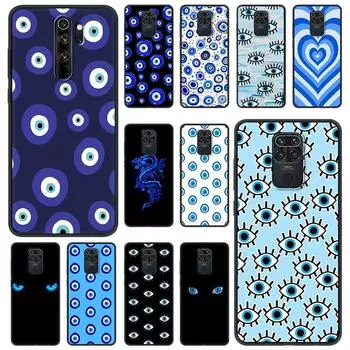 Синий сглаз эстетика для Xiaomi Redmi Note 9S 9 8 7 10 Pro 8T 9C 9A 8A K40 мягкий TPU силиконовый чехол для телефона черный чехол Coque Redmi 8