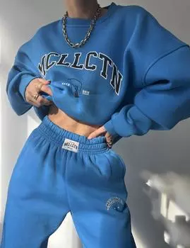 Синий спортивный костюм MCLLCTN Deer Blue