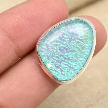 Синий тройной опал, драгоценный камень, кольцо из стерлингового серебра 925 пробы, австралийские ювелирные изделия, подарок ручной работы 4 синий