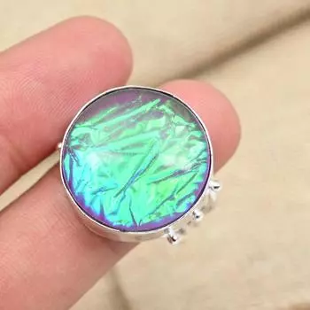 Синий тройной опал стерлингового серебра 925 пробы ювелирные изделия ручной работы свадебное подарочное кольцо 4 синий