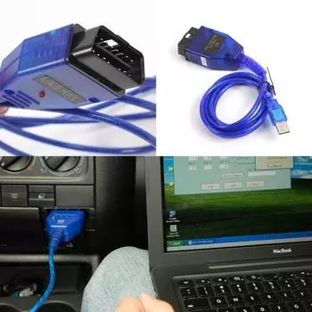 Синий VAG-COM 409.1 OBD2 USB-кабель, автоматический сканер, диагностический инструмент