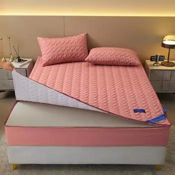 Синий водонепроницаемый наматрасник, покрывала на молнии, утолщенная простыня, простыня «все включено» yatak rts(Наволочку нужно заказать) 120x200x20cm