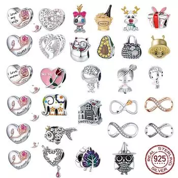 Синий воздушный шар, подвеска из стерлингового серебра 925 пробы, ювелирные изделия, платье принцессы, очаровательный оригинальный модный браслет, женский подарок