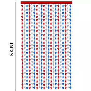 Синий, Ярко-красный и Серебряный Звездопад Световая Занавесь для Празднования Дня Независимости