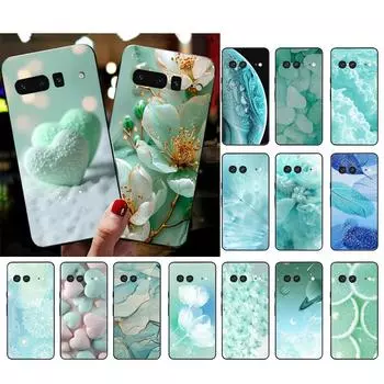 Синий зеленый эстетический чехол для телефона Google Pixel 8 7 Pro 7A 7 6A 6 Pro Pixel 8A 4A 3A 4 XL Pixel 5 6 4 3 3A XL Google Pixel 4A