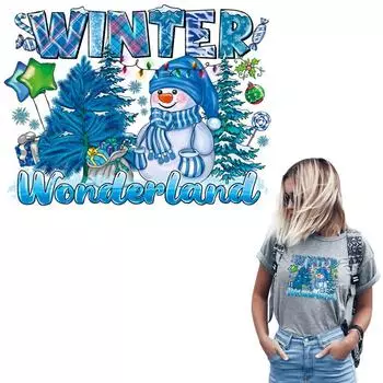 Синий зимний DIY аксессуары нашивка термопресс толстовки топы винил A-level моющиеся DIY утюжок на заплатке термоклей