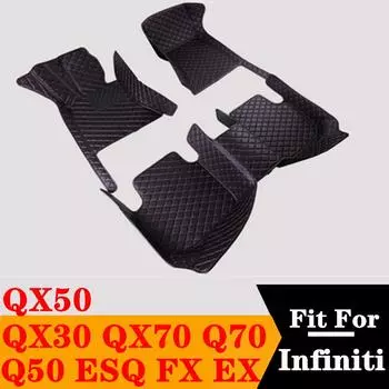 Sinjayer водонепроницаемые кожаные автомобильные коврики на заказ, передние и задние напольные коврики для Infiniti QX50 QX30 QX70 Q70 Q50 ESQ FX