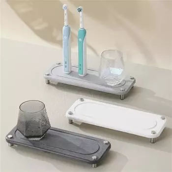 Sink Caddy Instant Dry Kitchen Bathroom Organizer, Diatomaceous Earth Water Absorbing Quick Stone Drying Soap Bottles Mat Tray белый