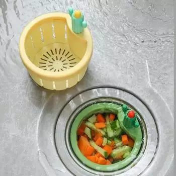 Sink Drain Basket Cactus Design Kitchen Sink Strainer Food Catcher Easy Cleaning Clog-Free Kitchen Sink Drain Stopper ForBathtub зелёный