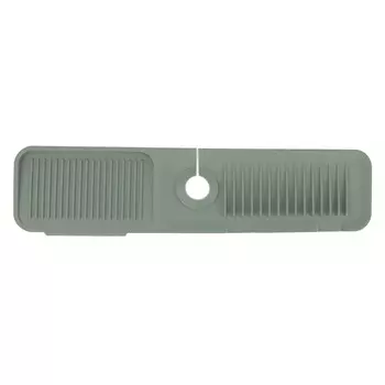 Sink Faucet Mat Silicone Draining Function Faucet Handle Water Catcher Pad for Kitchen Bathroom зелёный