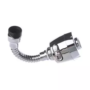 Sink Faucet Rotatable Bathroom Kitchen Water Tap Filter Sprayer Jet Faucet Extender Splash-proof серебряный