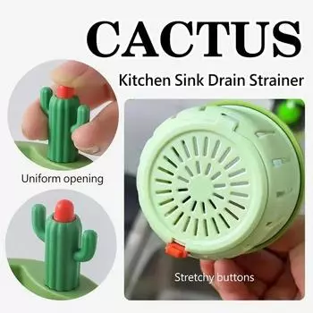 Sink Filter Multi-Functional Home Cactus Sink Strainer Press Automatic Dumping Basket Sink Drain Strainer Kitchen Accessories