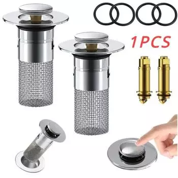 Sink Sewer Filter Kitchen Utensils Bathroom Food Residue Processor Pop-up Sink Strainer Kitchens Accessories Stopper Drain Trap