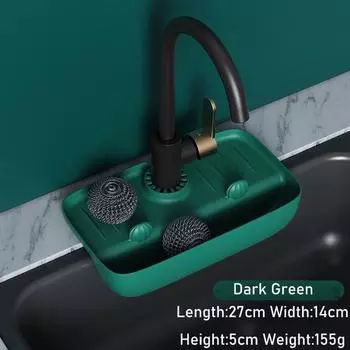 Sink Water Collection Non-slip Drain Rack TPE High Quality Faucet Pad Splash-proof Storage Rack Countertop Protector Rag Jewelry Accessory оранжевый