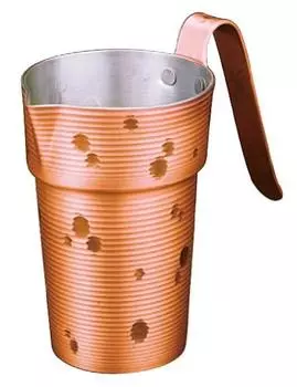 Синкоукинзоку Саке Танпо Медь 1 чашка Чистая медь Сэцугекка Чирори ручной работы CF-31-1