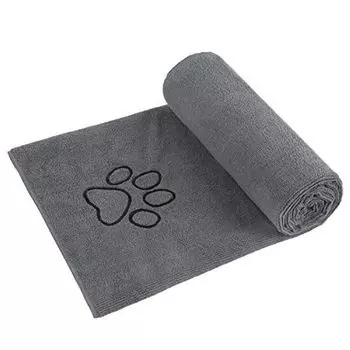 Sinland Микрофибра Супер Впитывающее Полотенце Для Домашних Животных Полотенце Для Собак Кошек Полотенце Для Вытирания Тела 75смx127см Серый