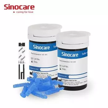 Sinocare Safe-Accu 50 шт. иглы для тестирования уровня глюкозы в крови белый