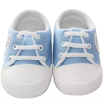 Синяя детская обувь на шнуровке для маленьких мальчиков