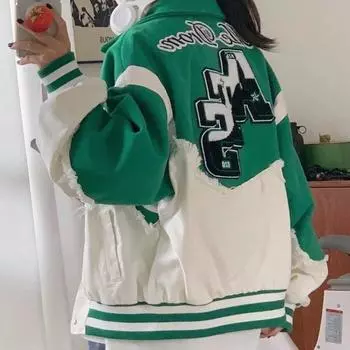 Синяя джинсовая бейсбольная куртка с вышивкой, женская весенне-осенняя мужская куртка с тонкими лацканами, американский ретро-тренд S синий