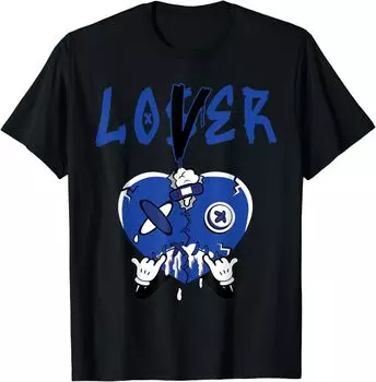 Синяя футболка Racer 5S Match Loser Lover Heart Синяя футболка унисекс Racer S