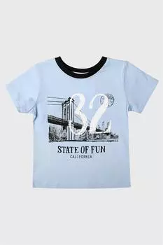 Синяя футболка с принтом «Калифорния»