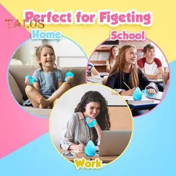 Синяя игрушка-капля воды с держателем для снятия стресса TPR Water Drop Pinch Touch Toy для детей и подростков, для взрослых, мягкий антистрессовый мячик, игрушка-фиджет синий