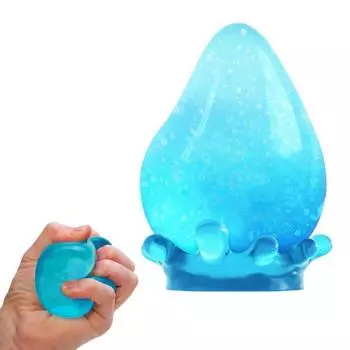 Синяя игрушка-капля воды с держателем для снятия стресса TPR Water Drop Pinch