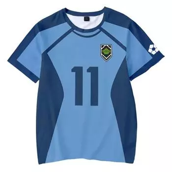 Синяя манга японский замок 3D цифровая печать косплей спортивный повседневный рукав короткий 11,m