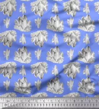 Синяя полиэфирная креповая ткань Soimoi Ткань для рукоделия с принтом «Айсберг и океан» шириной 42 дюйма по метрам 42 Inch Wide - Poly Crepe синий