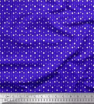 Синяя японская креп-сатиновая ткань Soimoi, ткань с геометрическим принтом в виде линий и кругов, 42 дюйма по метрам 42 Inch Wide - Cotton Voile синий