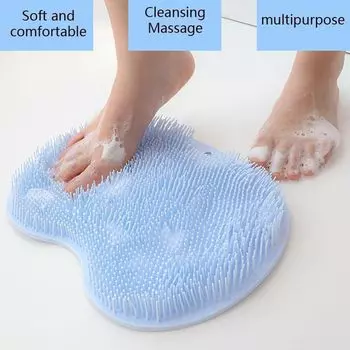 Синяя щетка для ванны, противоскользящая накладка для ванной, круговая массажная накладка для ног, шлифовальная насадка для ног, насадка для растирания ног синий