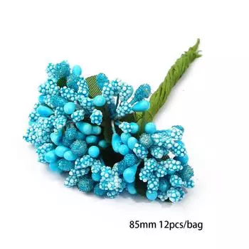 Синяя серия, искусственный цветок, вишневые тычинки, ягодный набор, торт «сделай сам», рождественский свадебный подарок, коробка Wrea 29