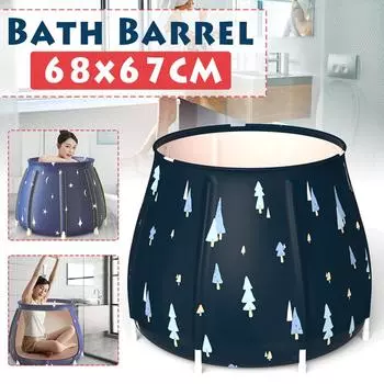 Синяя складная портативная ванна, складное ведро для ванны, большая ванна для взрослых, изоляция детского бассейна, отдельная семейная ванная комната, спа-ванна