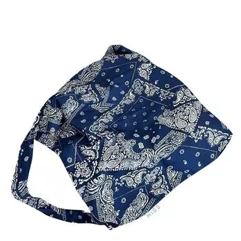 Синяя сумка через плечо из холста с этническим принтом One Size синий