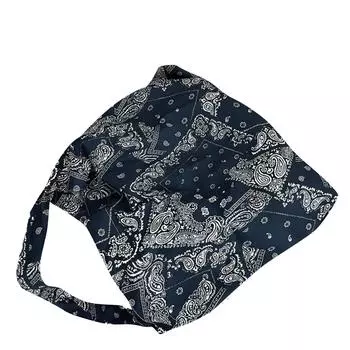 Синяя сумка через плечо из холста с этническим принтом One Size синий