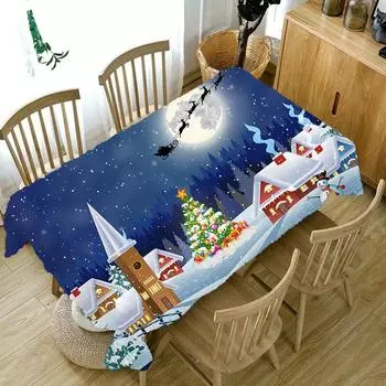 Синяя сверкающая снежинка, украшение для рождественской елки, скатерть, домашний обеденный стол, прямоугольная скатерть, скатерть для вечеринки, каминная доска 40x70cm15x27inch