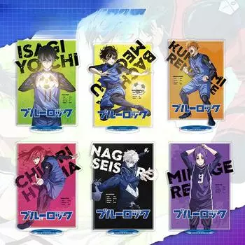 Синяя тюремная подставка 16 см, двухсторонняя HD аниме, акриловая стоячая вывеска 1