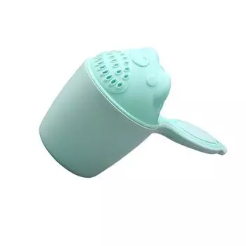 Синяя, удобная для удерживания и наливания мультяшная чашка для купания младенцев, подарок для детей, чашка для шампуня для детского душа