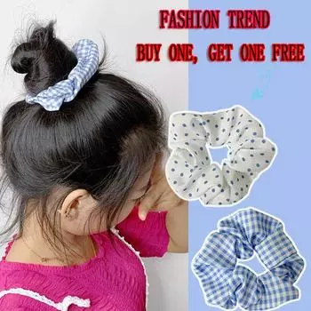 Синяя веревка с цветочной волной, кольцо для волос, французское кольцо для толстой кишки, веревка для головы, аксессуары для волос 952#0012pc синий