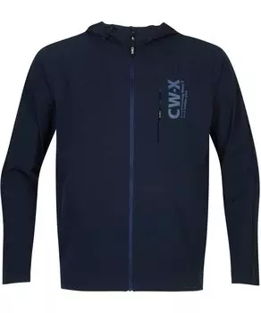 Синяя верхняя одежда с капюшоном и водоотталкивающими длинными рукавами DWO559 KO M [Ceda X/Wacoal] Мужские топы, куртки, материал,