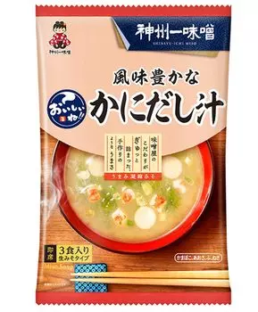 Синсю Мисо — ароматный крабовый суп, 3 порции по 6 штук, очень вкусно! !
